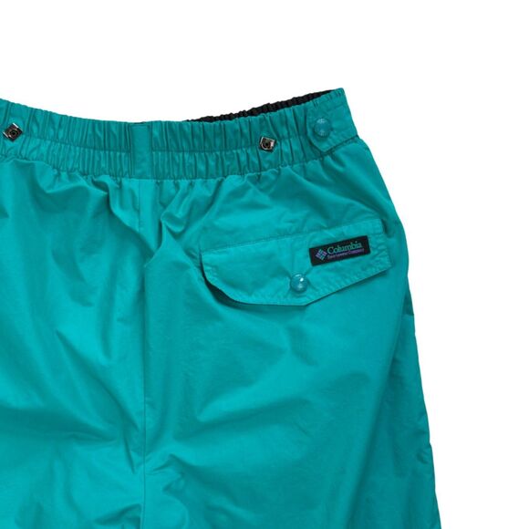 Vintage Y2K Columbia Snow Pants Men’s M Teal Nylon Elastic Waist SM 8320 F4 - Picture 2 of 15